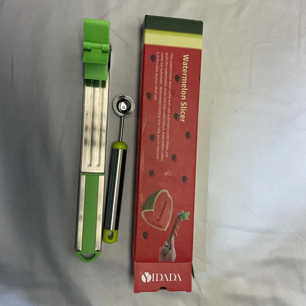 IDADA Watermelon Cubes Slicer/CutterMelon Baller/StainlessSteelknife Corer fruit